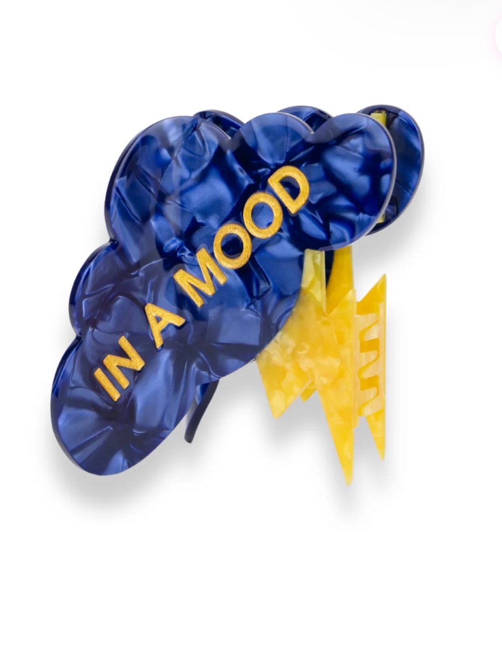 Kids 'In A Mood' Blue & Yellow Cloud Hair Clip